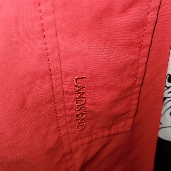Bright Coral Lands End Raincoat! Classic wardrobe peice - Large - Picture 6 of 9
